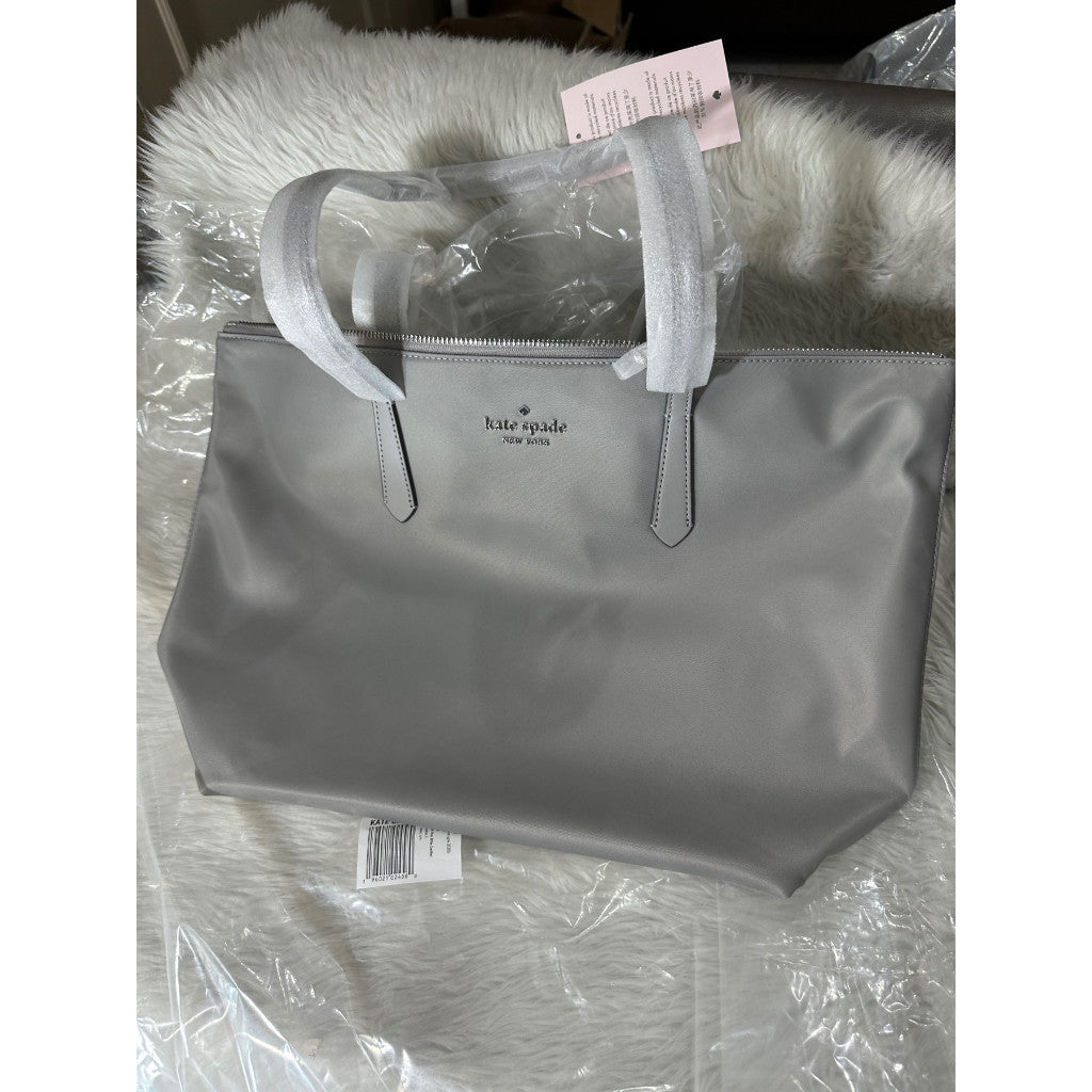 SALE! ORIG & IMPORTED KS Kitt Large Nylon Tote Bag in NIMBUS GREY