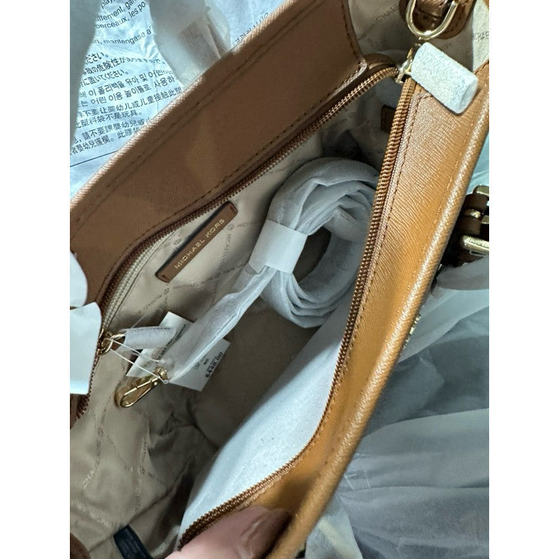 SALE!  MK Jet Set Travel Extra-Small Saffiano Leather Top-Zip Tote Bag Brown