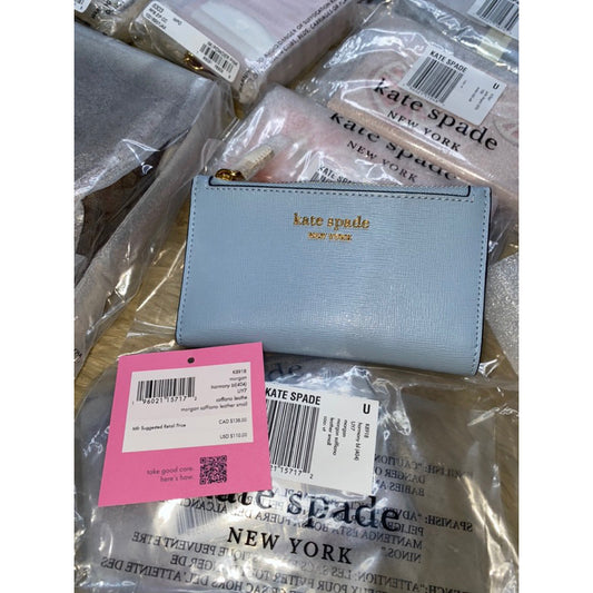 ORIG & IMPORTED KS Morgan Small Slim Bifold Wallet in Blue and White