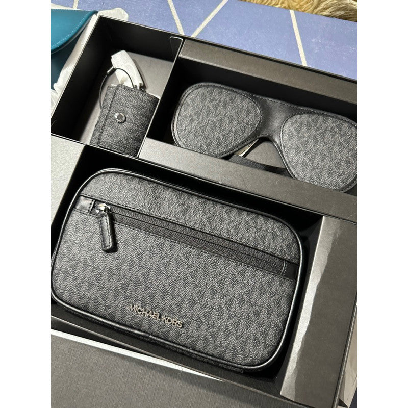 ORIG & IMPORTED MK 3-in-1 Logo Travel Gift Set Men’s Pouch Airpods Case