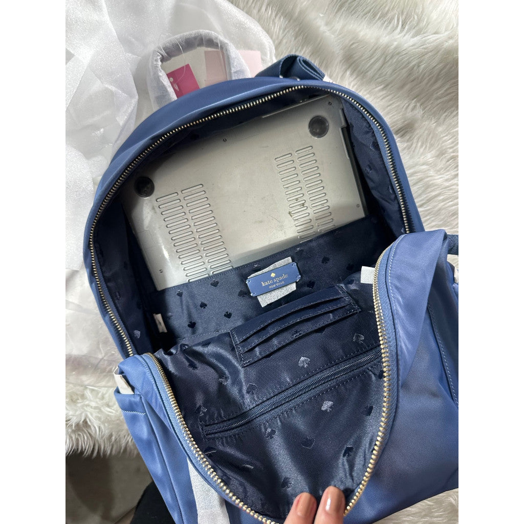 ORIG & IMPORTED KS Chelsea Large Nylon Backpack Bag in Shipyard Blue