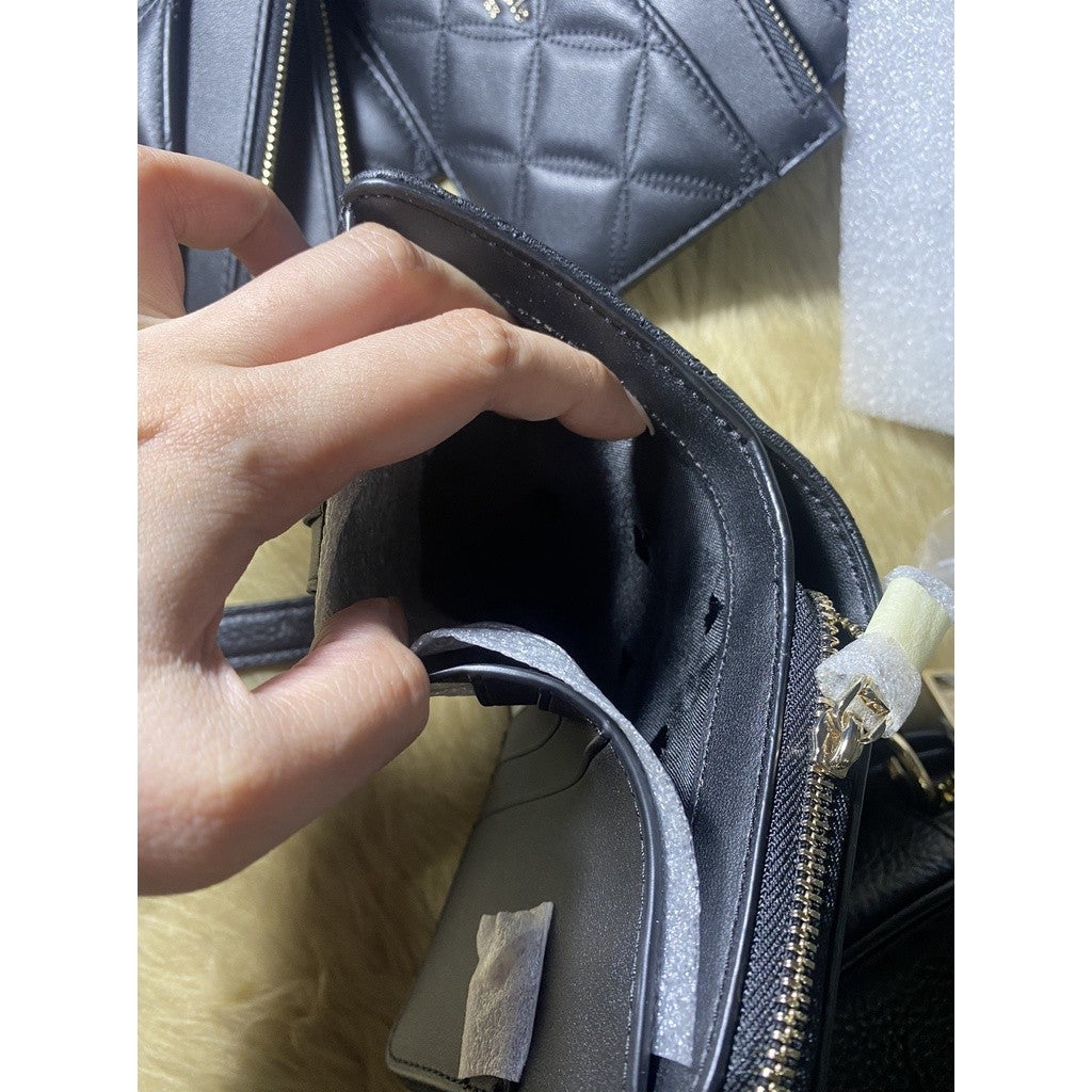 ORIG & IMPORTED KS Natalia Small Zip Around Wallet Black