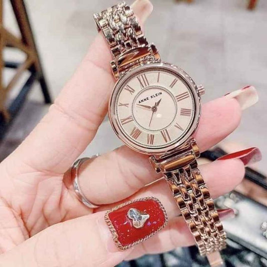 AK Klein Women's AK/2158RGRG Rose Gold-Tone Bracelet Watch