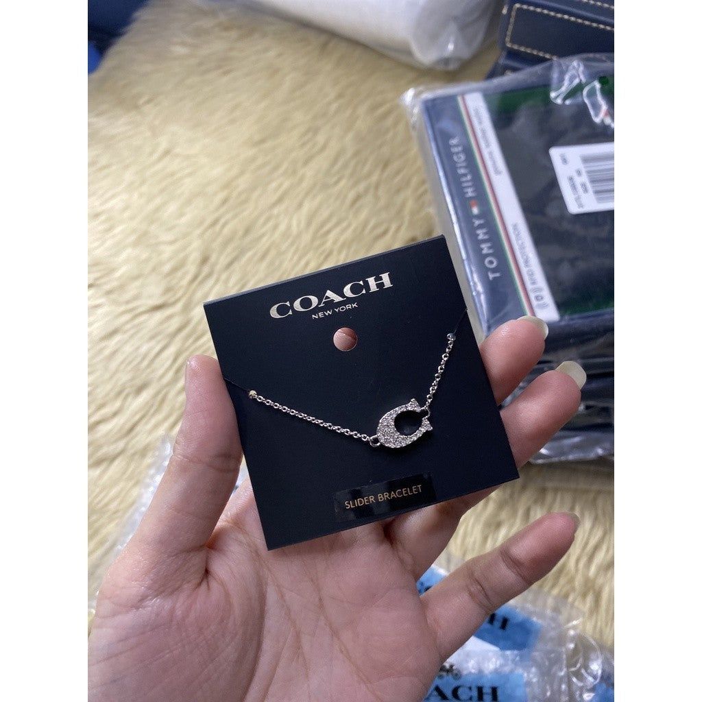 SALE! ❤️ ORIG & IMPORTED CCH Pave Signature Slider Bracelet in Silver