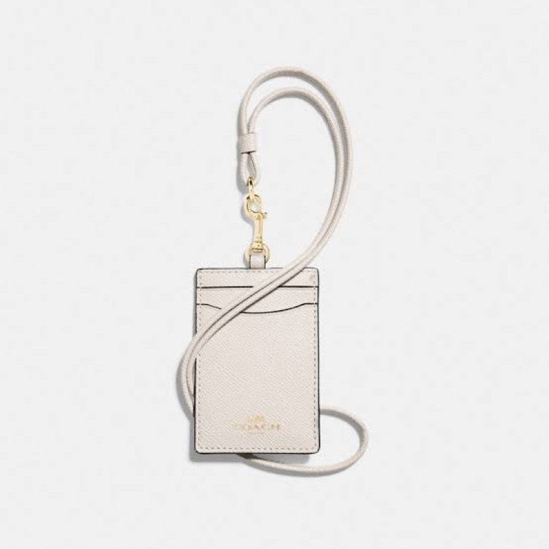 ORIG CCH ID Lanyard Badge Holder In Crossgrain Leather (Black/White)