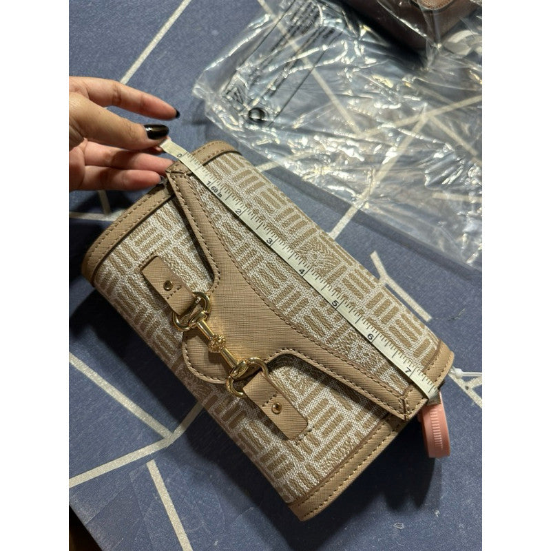 ORIG & IMPORTED AK Klein AK Truffle Logo Wallet on Chain Small Bag Beige