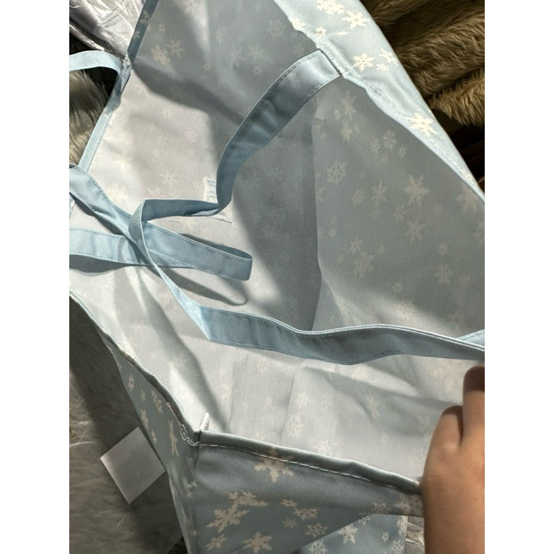 ORIG & IMPORTED KS Snowflake Blue Shopper Tote Large Canvas Blue
