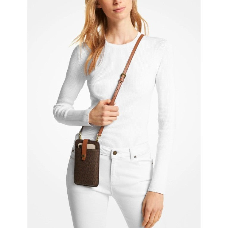 ORIG & IMPORTED MK Saffiano Leather Smartphone Crossbody Bag