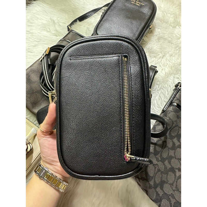 ORIG & IMPORTED KS rosie north south phone crossbody black/brown bag
