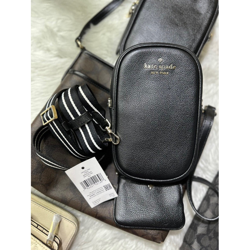 ORIG & IMPORTED KS rosie north south phone crossbody black/brown bag