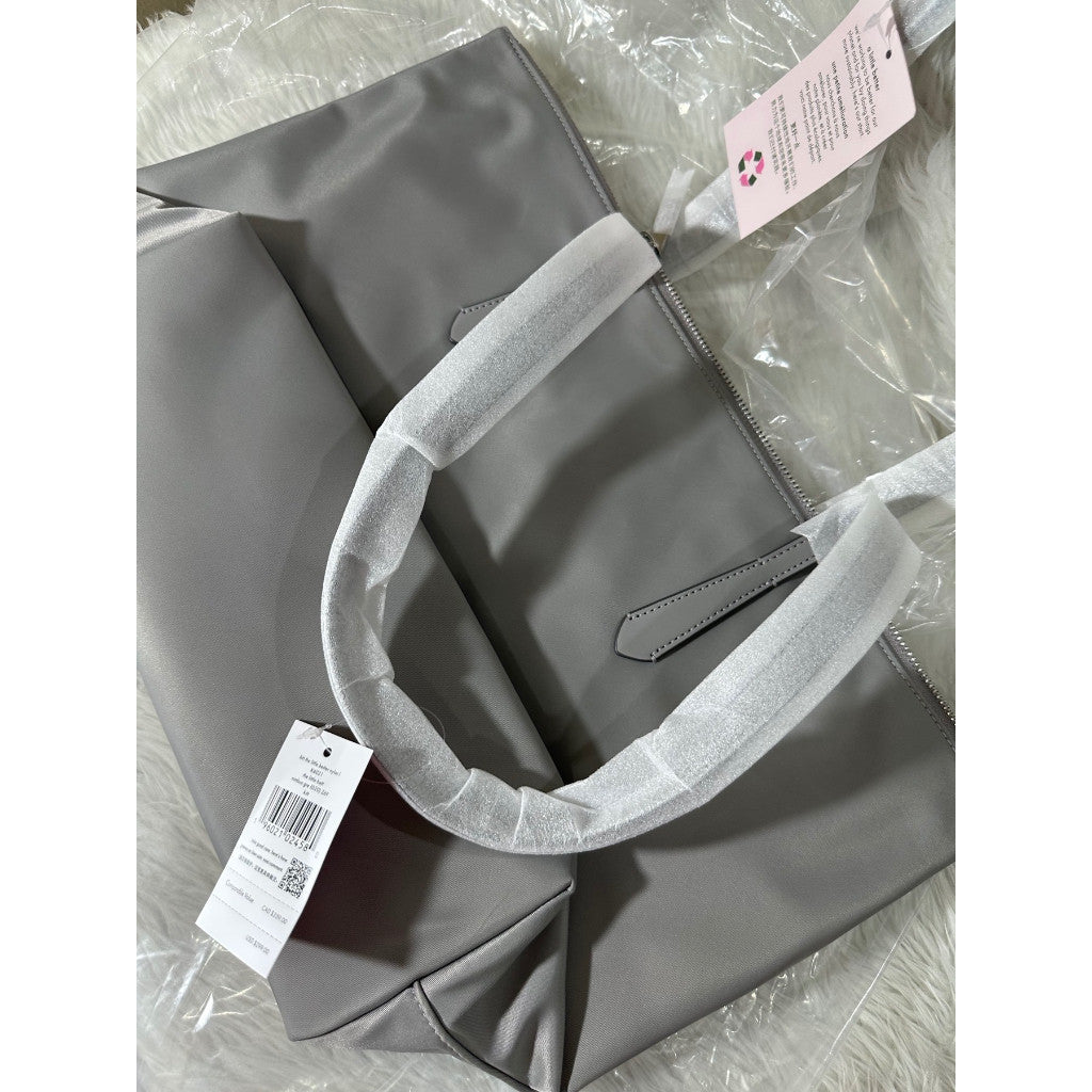 SALE! ORIG & IMPORTED KS Kitt Large Nylon Tote Bag in NIMBUS GREY