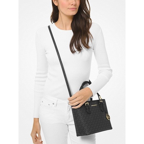 SALE!  MK Jet Set Travel Extra-Small Logo Top-Zip Tote Bag BLACK