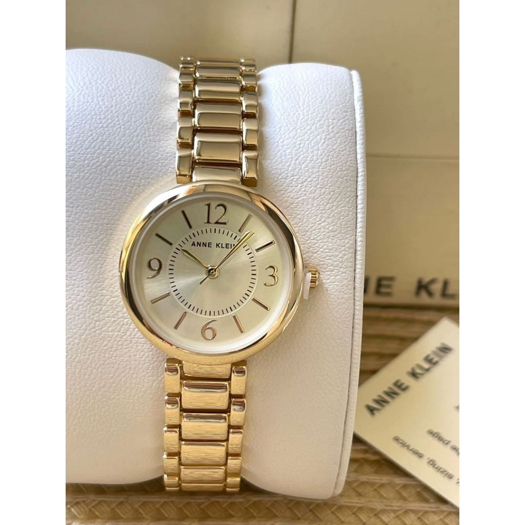 AK Klein Women's Japanese Quartz Dress Watch with Metal Strap, Gold Model: AK/3784CHGB