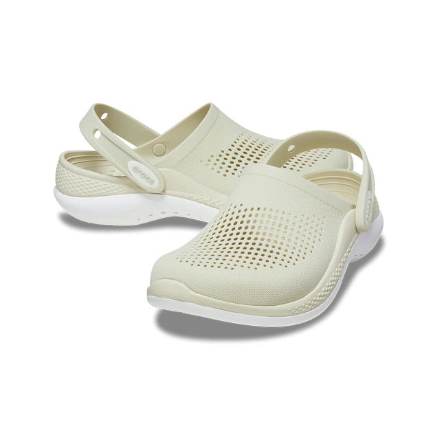 ORIG & IMPORTED Crocs Literide 360 Clog Shoes in Bone Beige White