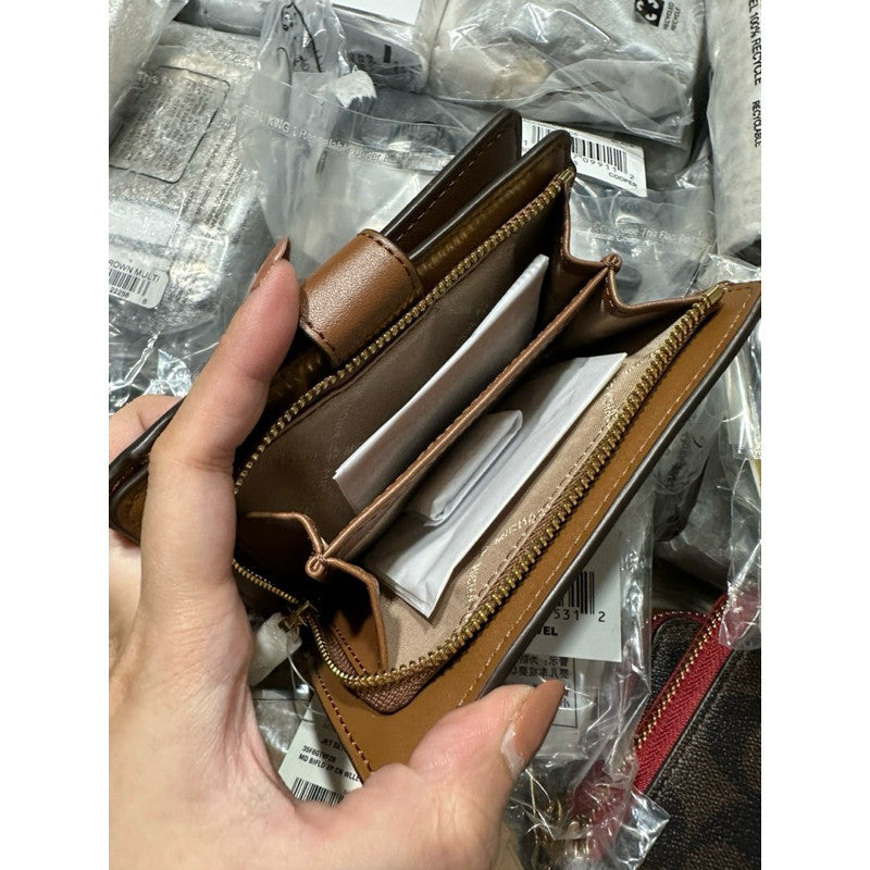 ORIG & IMPORTED MK Medium Signature Logo Wallet Brown/Vanilla White/Pink