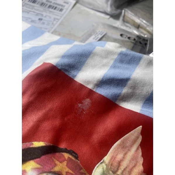 ORIG & IMPORTED FIORUCCI PEED QUEEN ANGELS STRIPE T-SHIRT DRESS BLUE W07TSTR1CMLXS XS ONLY