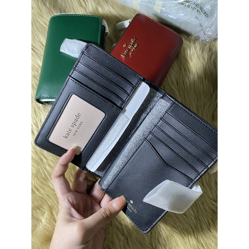 ORIG & IMPORTED KS Staci Medium Compact Bifold Wallet in WARM BEIGE MULTI
