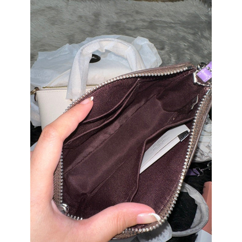 SALE! ❤️ ORIG & IMPORTED CCH Nolita 19 In in Brown/Purple Wristlet Small Bag BTS ARMY
