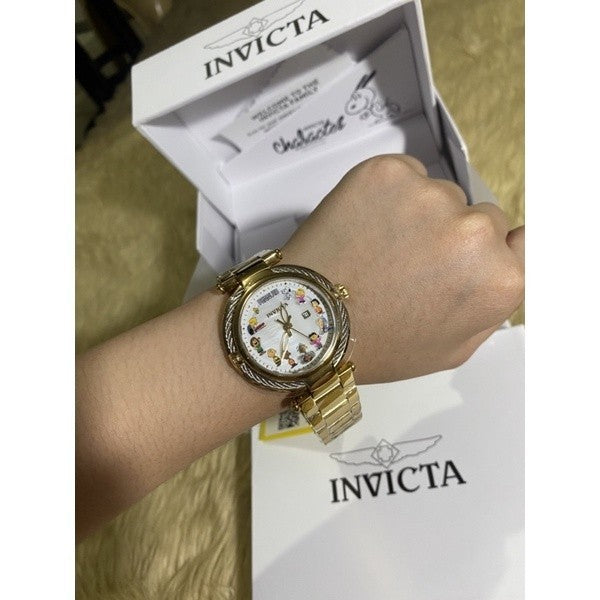 Invicta Character Collection GOLD Snoopy Women's Watch w/Mother of Pearl Dial - 40mm