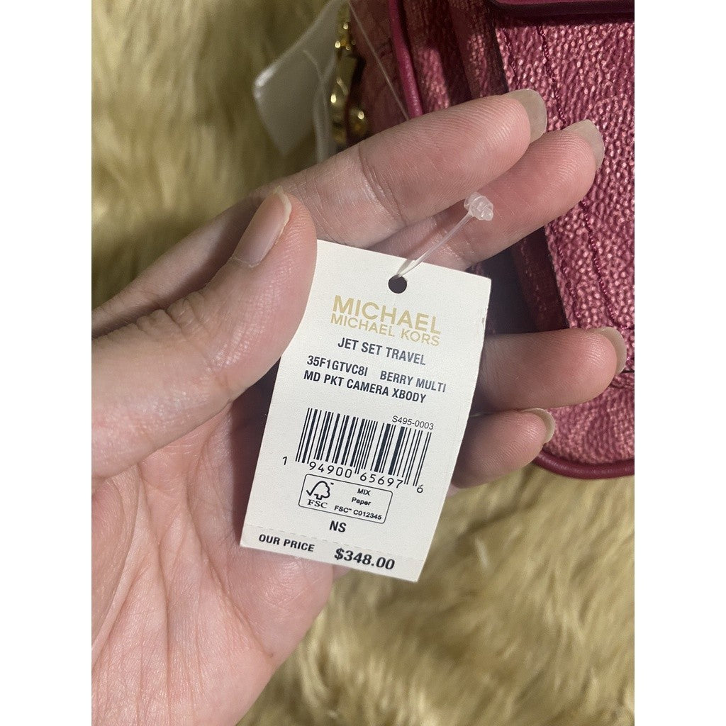 SALE! ❤️  MK Jet Set Travel Medium Logo Camera Bag PINK