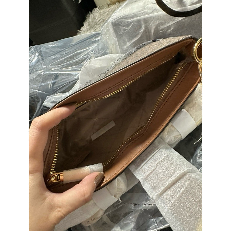 ORIG & IMPORTED MK Carmen Small Logo Shoulder Bag Brown