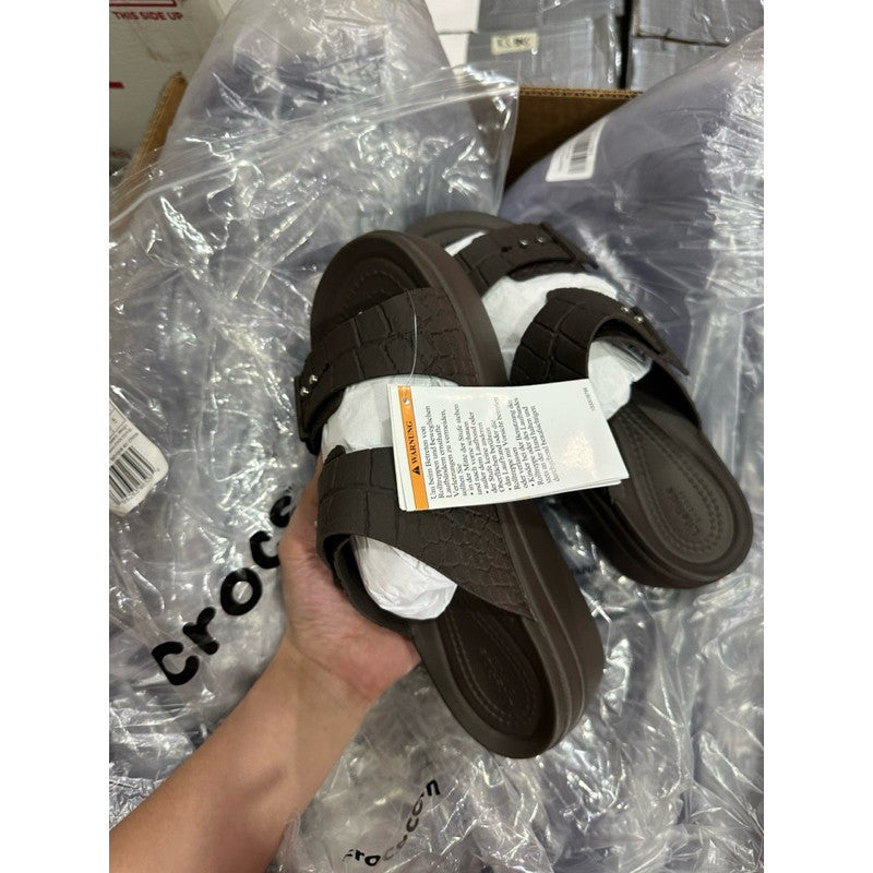 ORIG & IMPORTED Crocs Brooklyn Croco Buckle in Color: Espresso