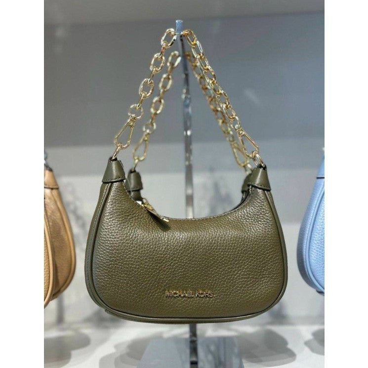 ORIG & IMPORTED MK Cora Mini Zip Pouchette KiliKili Crossbody Bag Olive Green