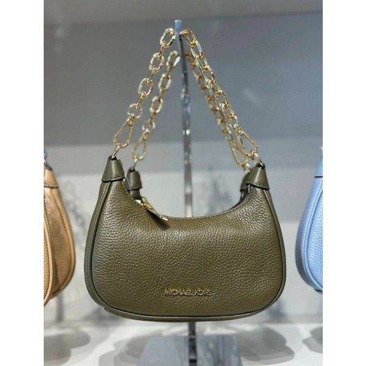 ORIG & IMPORTED MK Cora Mini Zip Pouchette KiliKili Crossbody Bag Olive Green