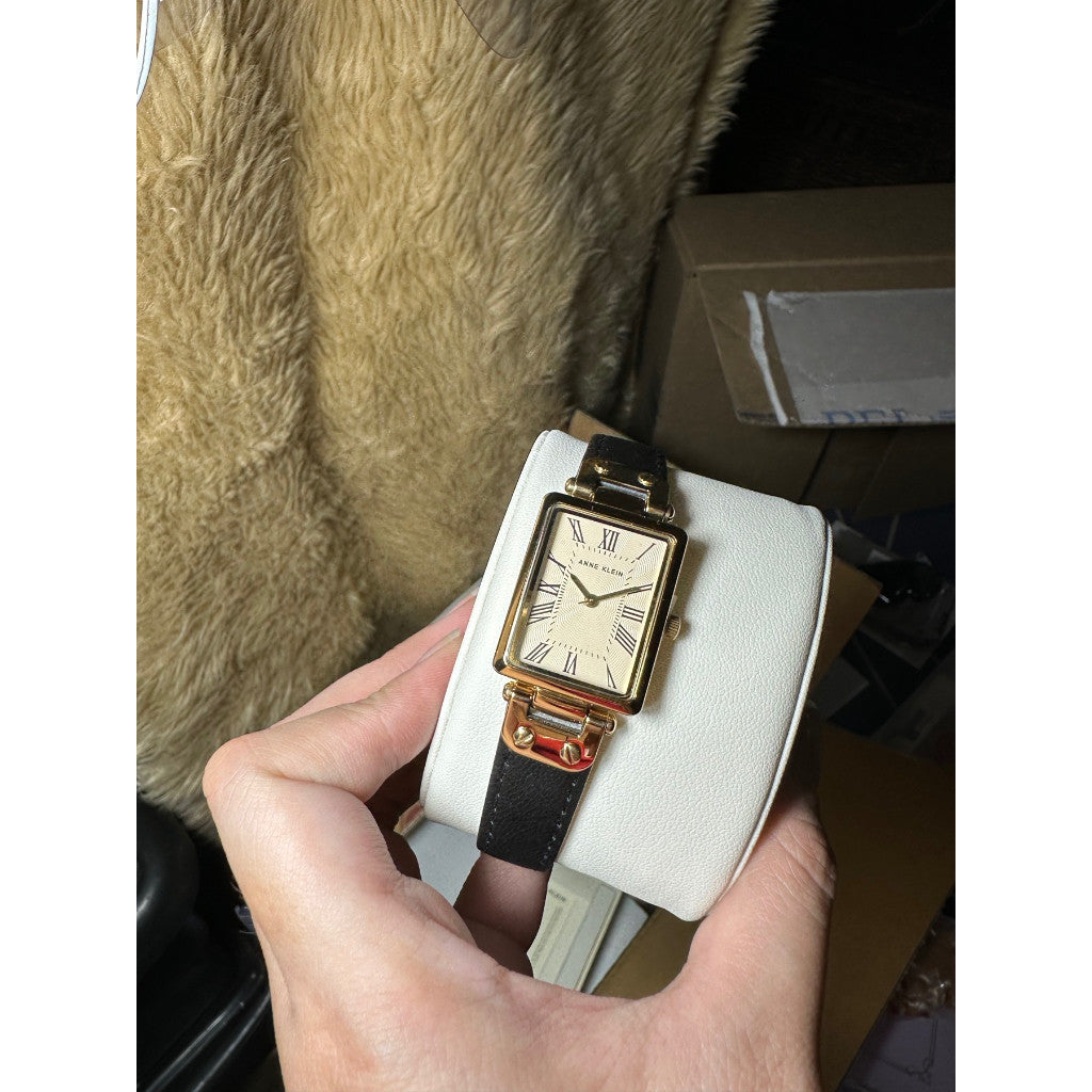 ORIG & IMPORTED AK Klein Women's Japanese Quartz Dress Leather Watch Black AK/3752CRBK
