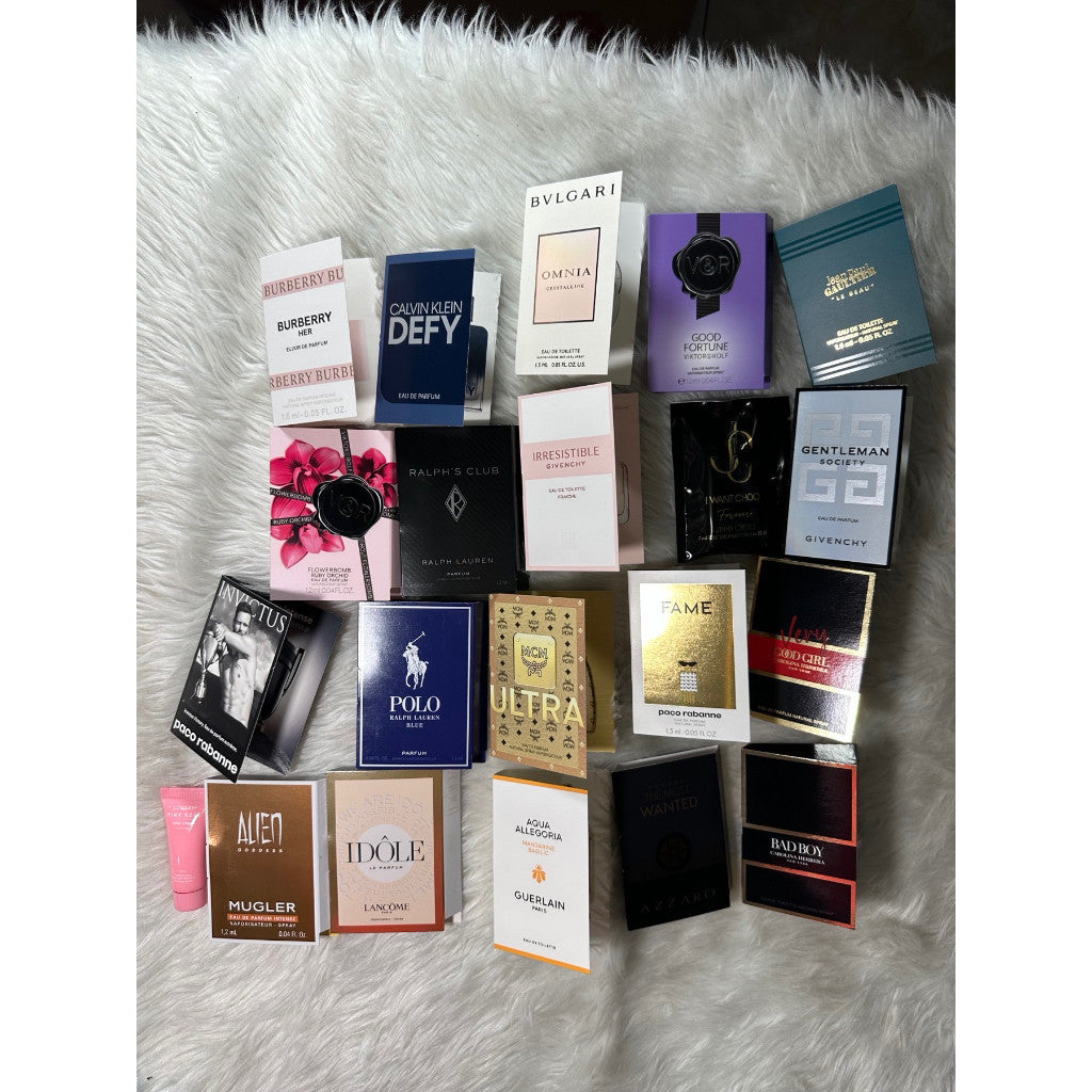ORIG & IMPORTED Macys 21-Pc. Fragrance Perfume Sampler Decant Set For Him & Her 100% ORIG