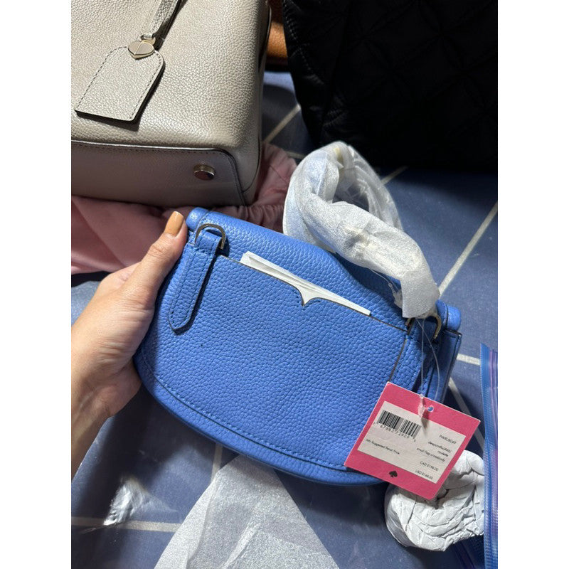 ORIG & IMPORTED KS SMALL FLAP ROULETTE CROSSBODY BAG IN BLUE