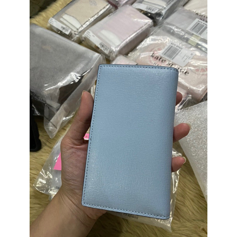 ORIG & IMPORTED KS Morgan Small Slim Bifold Wallet in Blue and White