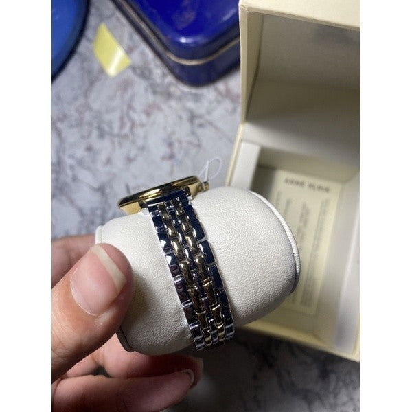 AK Klein Two-Tone Bracelet Watch With Roman Numeral Dial 2159SVTT