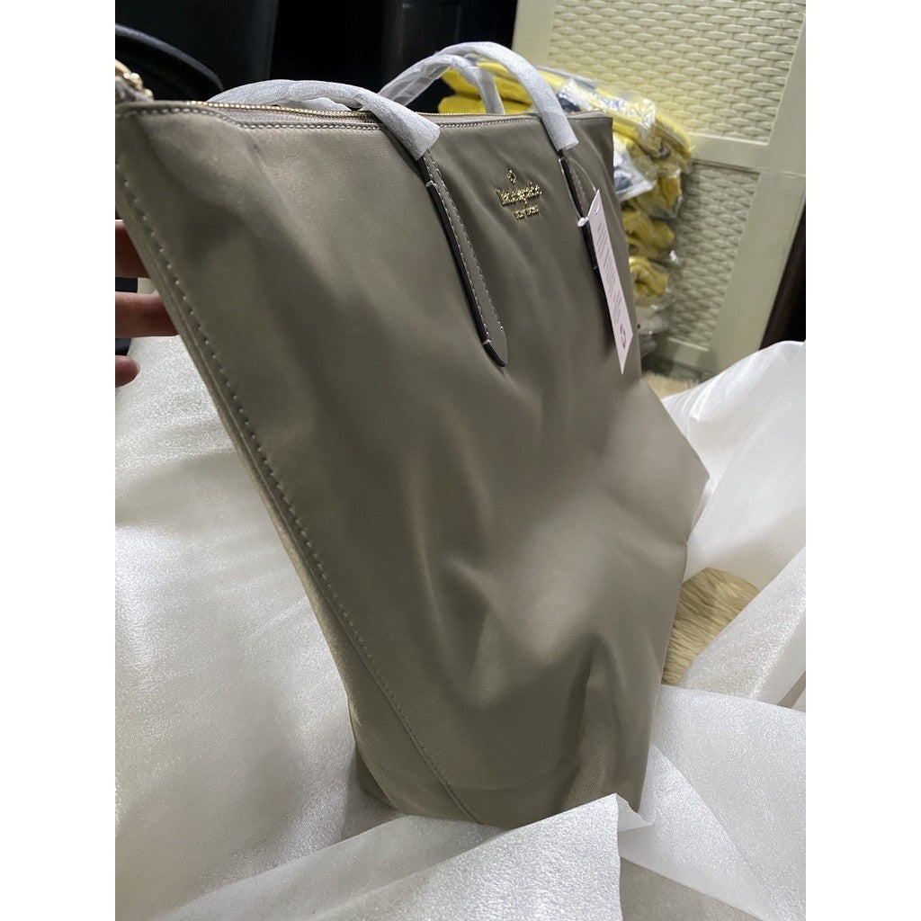 ORIG & IMPORTED KS Kitt Large Tote Nylon Bag in Brown/Taupe