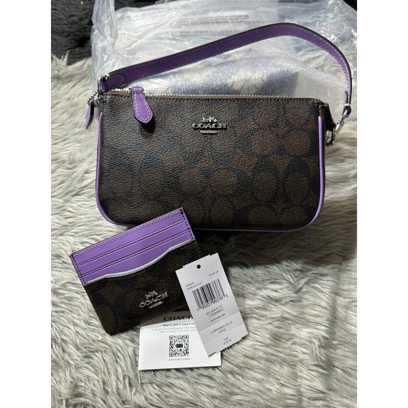 SALE! ❤️ ORIG & IMPORTED CCH Nolita 19 In in Brown/Purple Wristlet Small Bag BTS ARMY