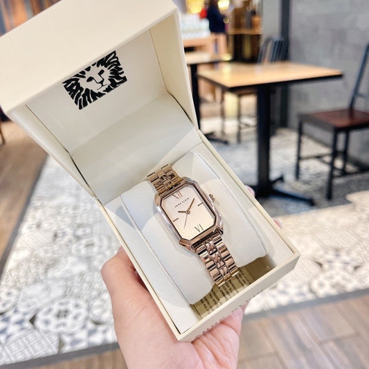 AK Klein Women's Watch with Metal Strap, Rose Gold AK/3774RGRG