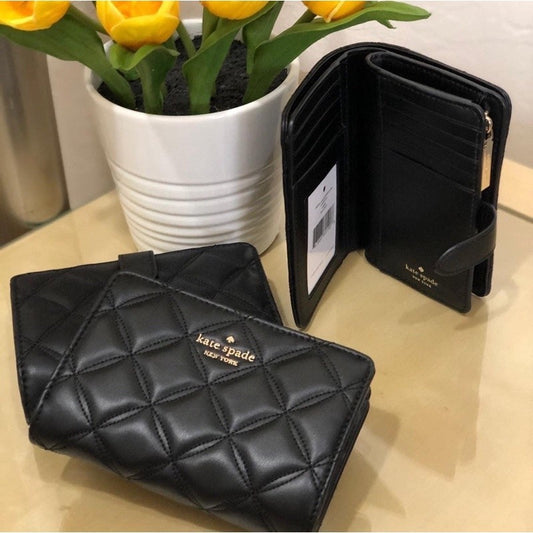 KS natalia medium compact bifold wallet in Black