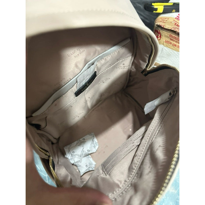 ORIG & IMPORTED KS Chelsea Medium Large Backpack Nylon Bag in Warm Beige