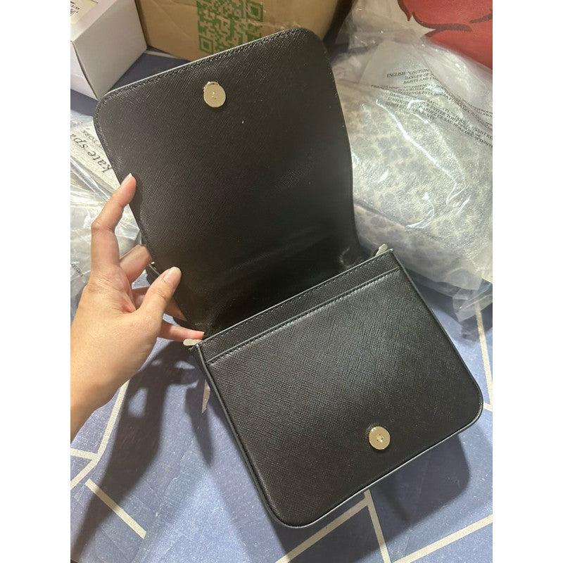 ORIG & IMPORTED KS Staci Square Vanity Crossbody Bag Black