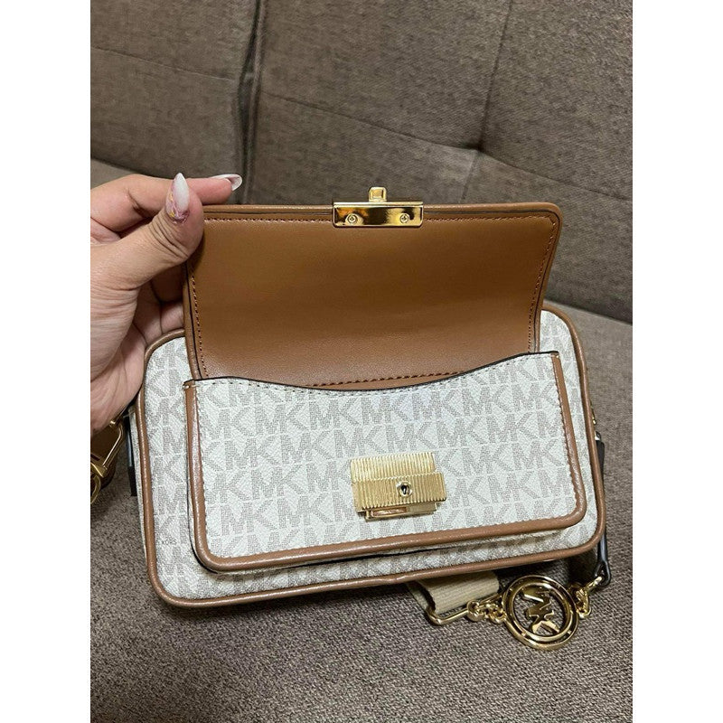 ORIG & IMPORTED MK Bradshaw Medium Logo Camera Bag White