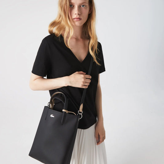 ORIG & IMPORTED LCT Women's Anna Reversible Canvas Vertical Tote Bag in Beige/Black
