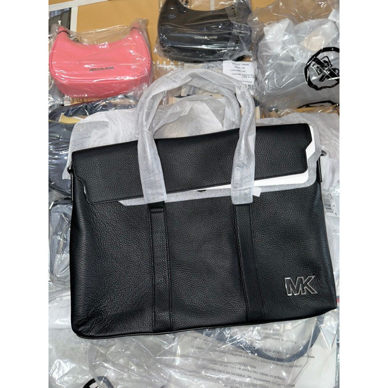 SALE! ❤️ ORIG & IMPORTED MK Cooper Pebbled Leather Briefcase Men's Laptop Bag Black