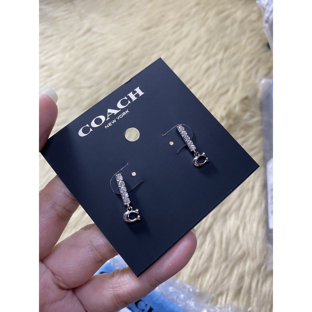SALE! ❤️ ORIG & IMPORTED CCH Signature Pave Bar Stud Earrings
