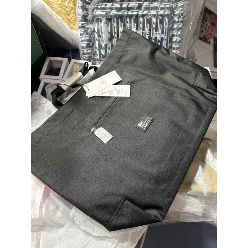 SALE! ORIG & IMPORTED LCT Unisex Contrast Branding Oversized Tote Black Bag