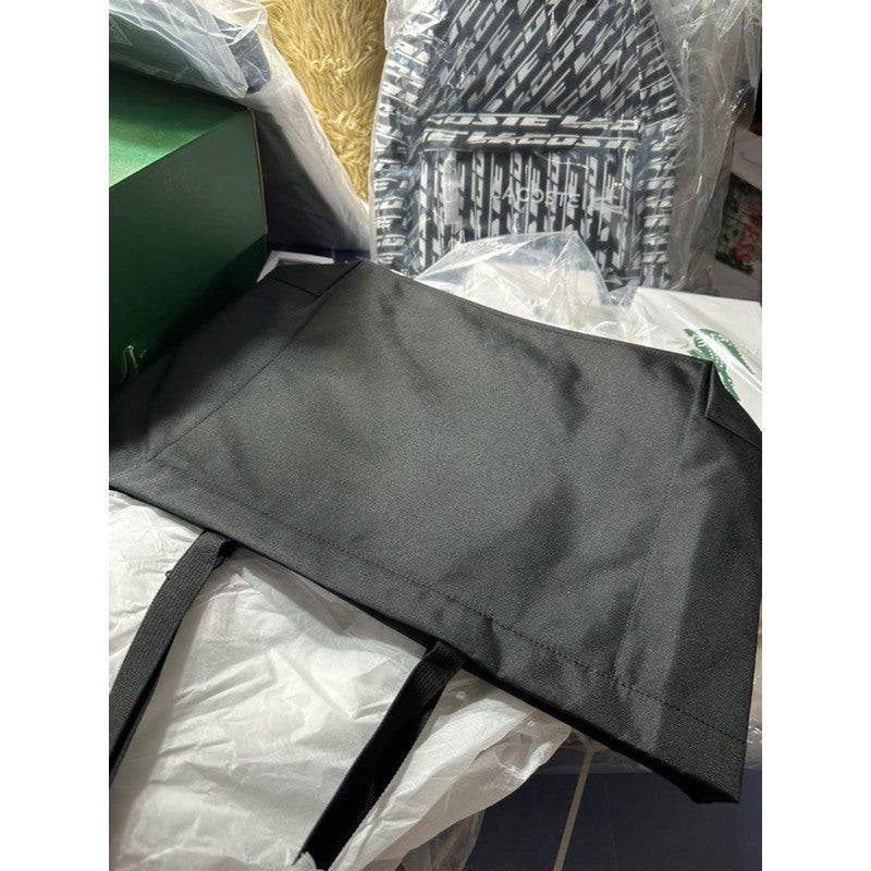 SALE! ORIG & IMPORTED LCT Unisex Contrast Branding Oversized Tote Black Bag