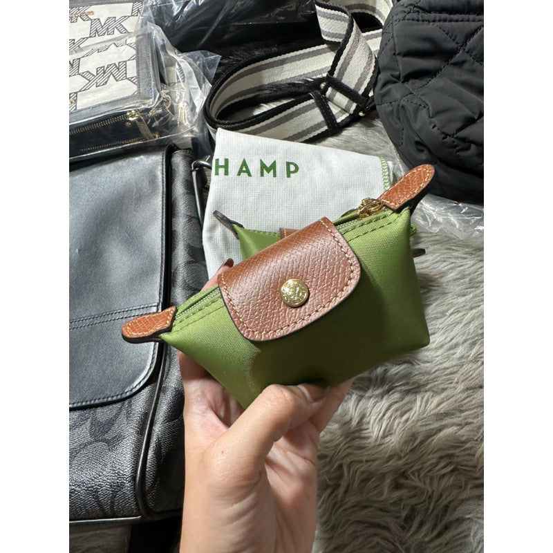 ORIG & IMPORTED Longchamp Le Pliage ORIG Coin Purse Wallet in Green
