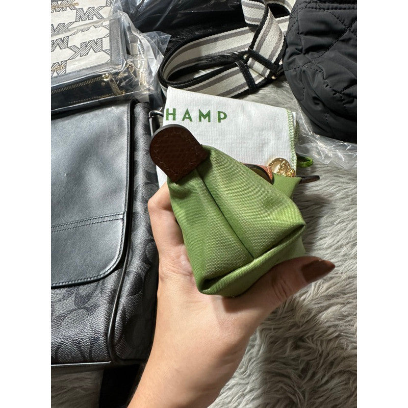 ORIG & IMPORTED Longchamp Le Pliage ORIG Coin Purse Wallet in Green