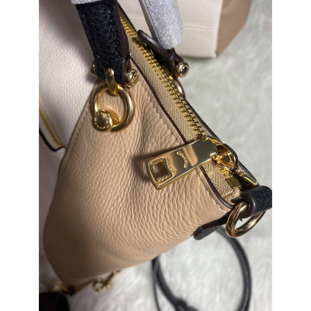 ORIG & IMPORTED CCH Kacey Two Way Satchel Bag in Beige/White