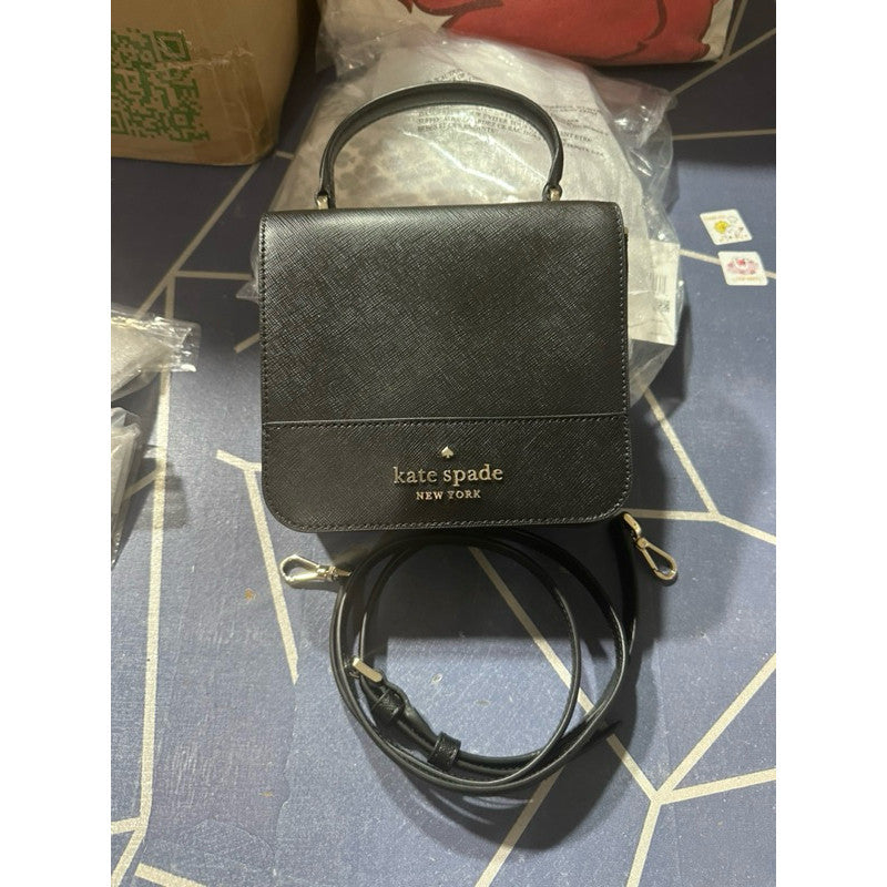 ORIG & IMPORTED KS Staci Square Vanity Crossbody Bag Black