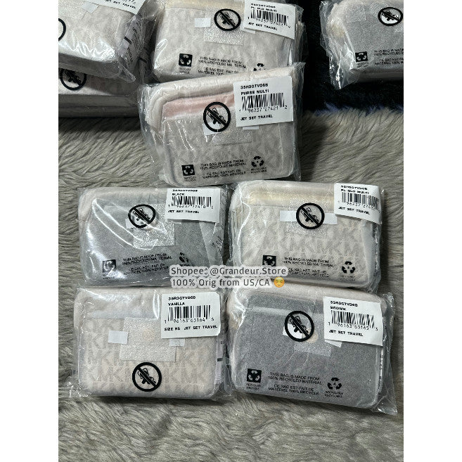 SALE! ORIG & IMPORTED MK Medium Logo Chain Zip Card Case Wallet